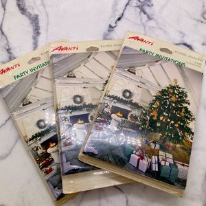 Vintage Avanti Christmas Invitations Christmas Scene 3 Packs (8 Cards Each)